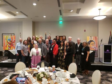 Participants standing together at the Tribal Judges Dinner