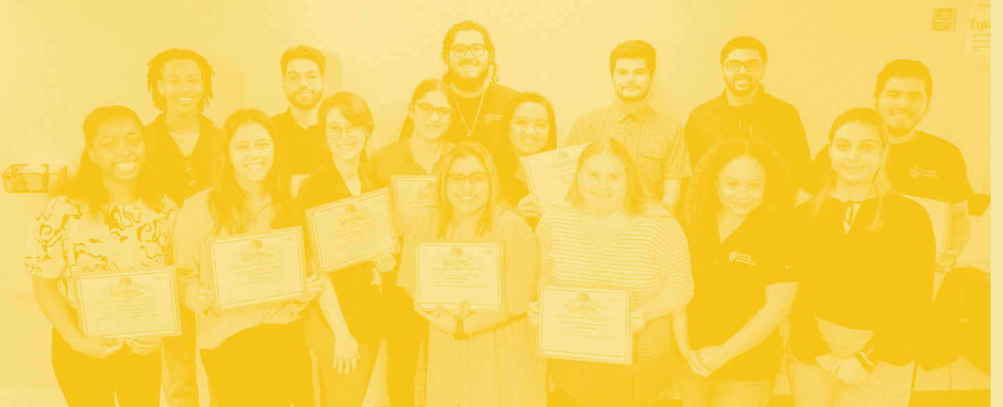 Students from the Learning Commons gathered in a group photo