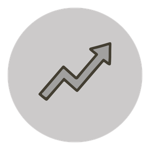 Upward trend icon