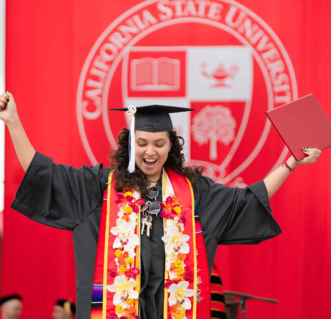 Student on stage at Class of 2026 ceremony