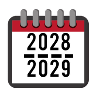 Academic calendar for 2028 to 2029