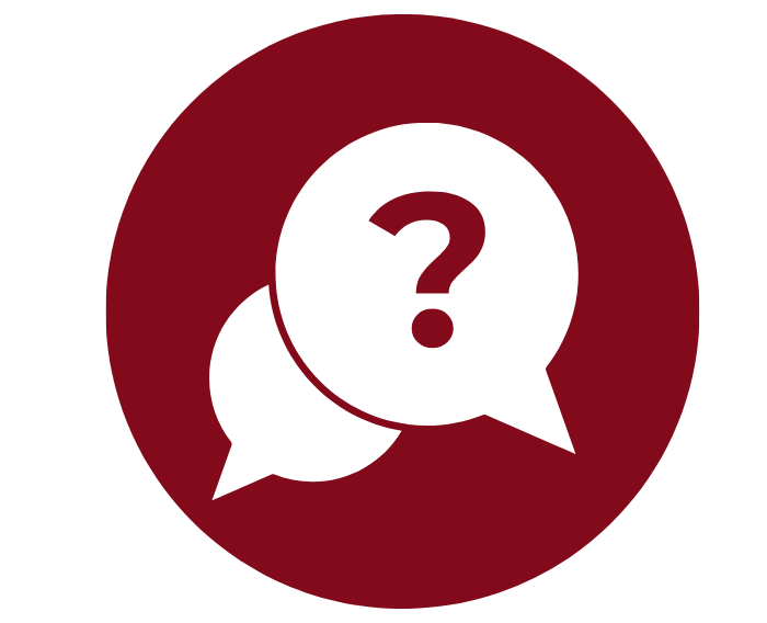 Question mark in speech bubbles