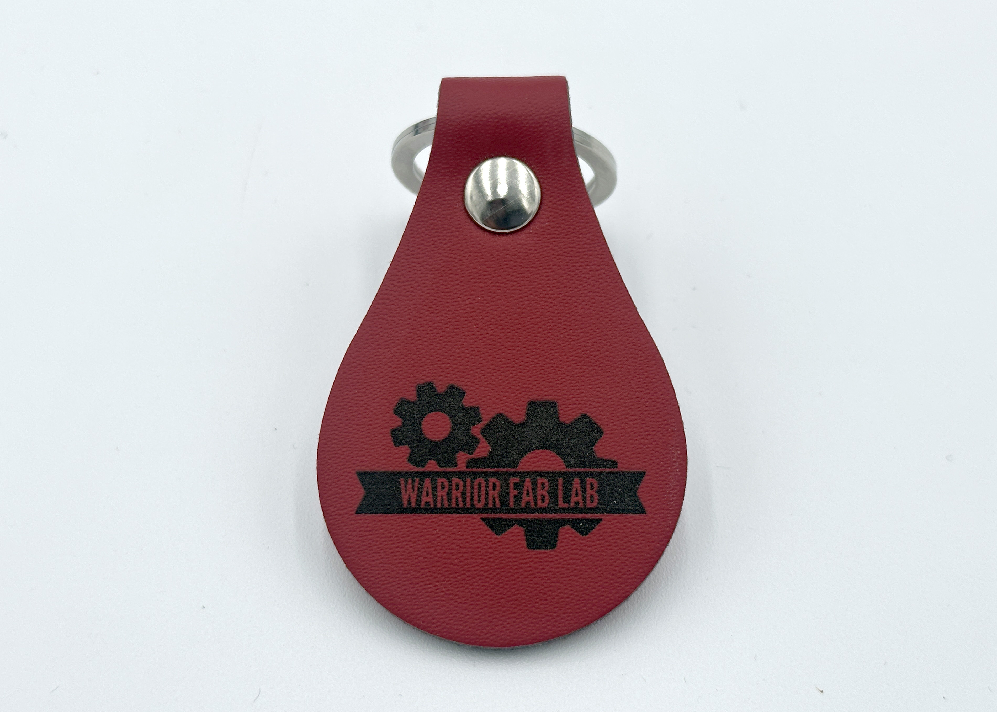 Engraved Leather Keychain
