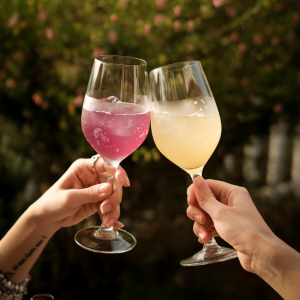Two wine glasses