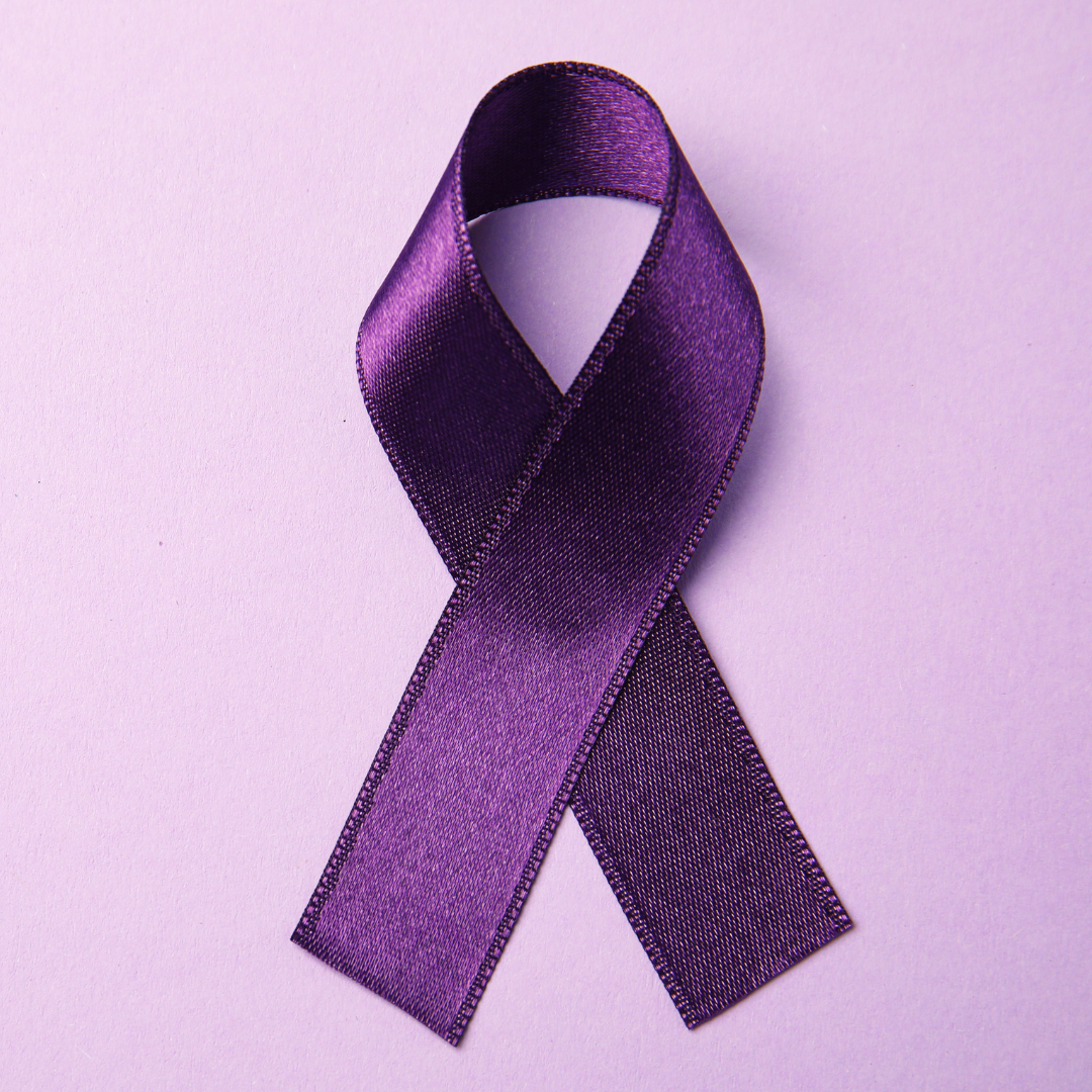 Purple ribbon.