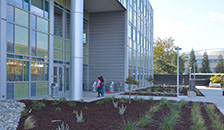 Naraghi Hall exterior building and gardens