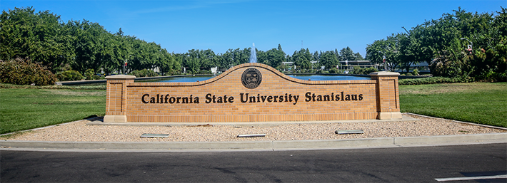 University main entrance sign