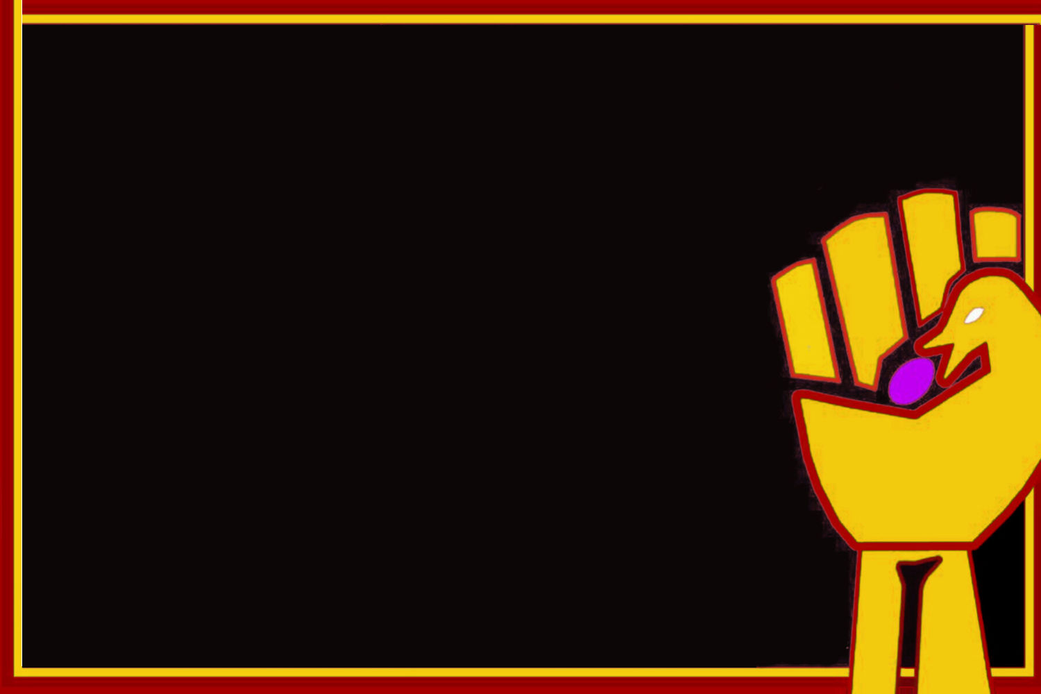 A yellow fist as a symbol of Black Power Matters with a black background