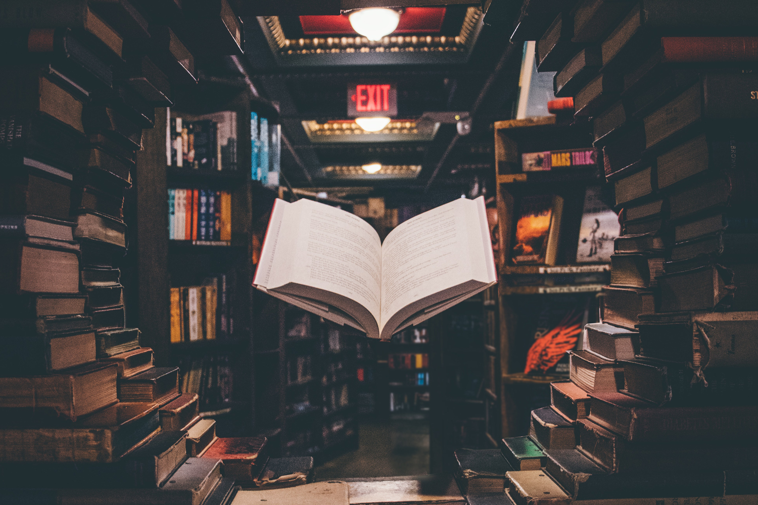 A library of books.