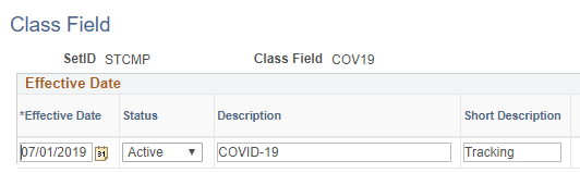 Screengrab of class field in Peoplesoft