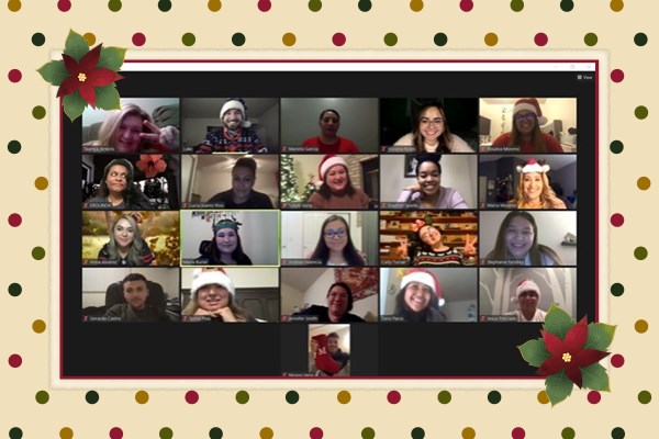 holidays with students on Zoom