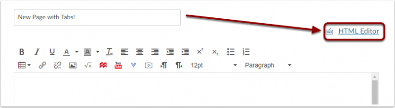 HTML Editor link