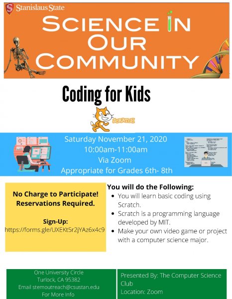 Coding for kids flyer