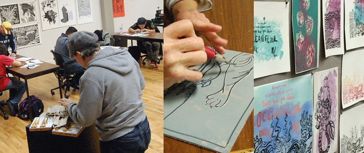 artist in the studio