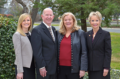 Jacqueline Holt, Director of Annual Giving; One Purpose Chairs John and June Rogers; Shirley Pok, Vice President for University Advancement