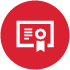 Red diploma icon