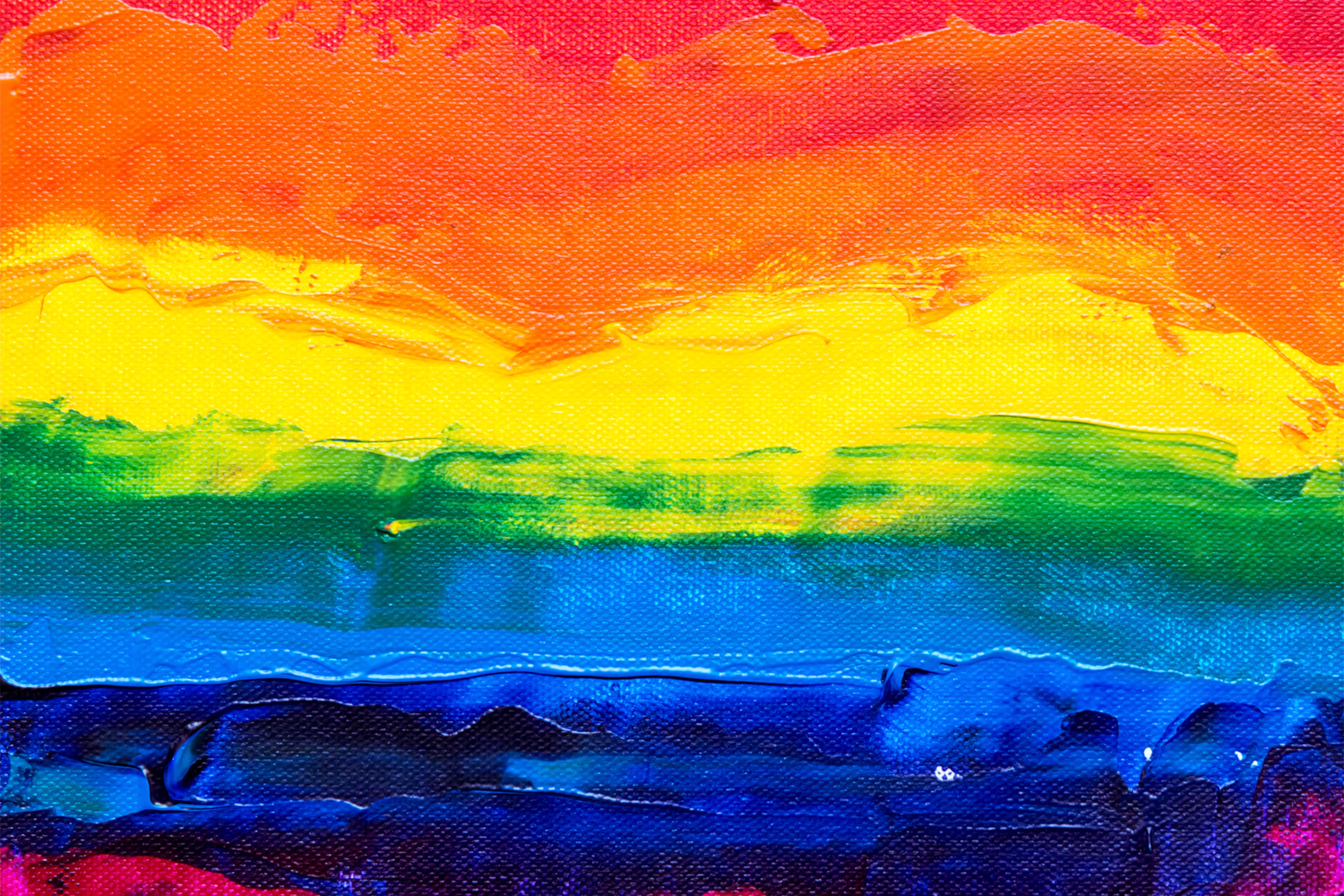 LGBT+ rainbow painting