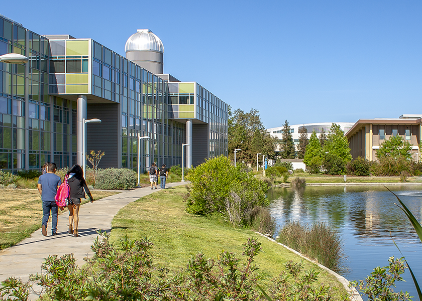 students on campus