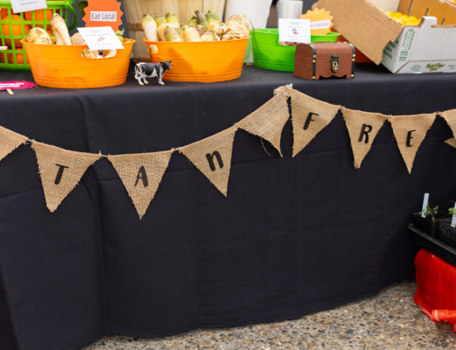 Various products on display at the StanFresh Market 2024.