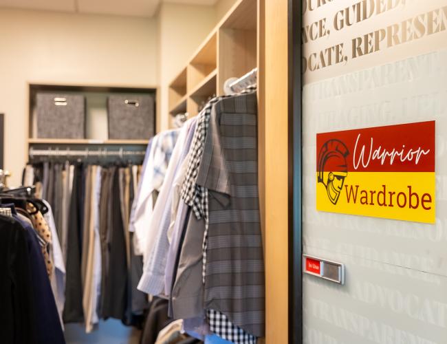 Warrior wardrobe professional clothing closet