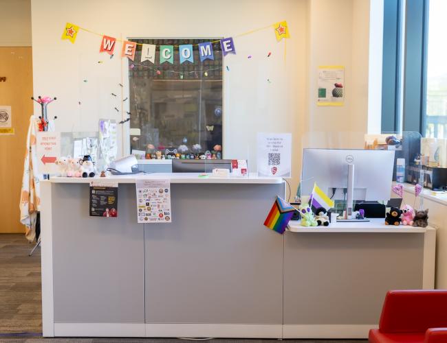 DRS welcome front desk