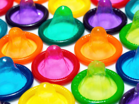 colorful condoms