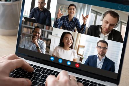 Individuals on a Zoom call