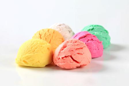 Four scoops of ice cream