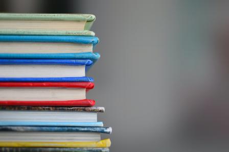 Books stacked on top of each other