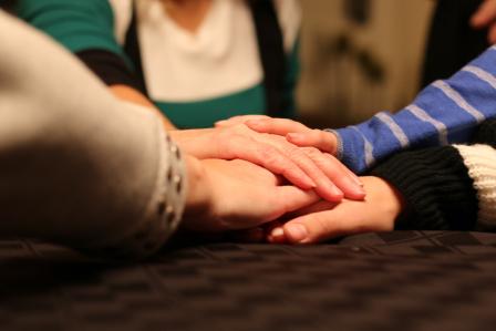 people's hands