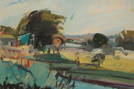 painting of summer marsh