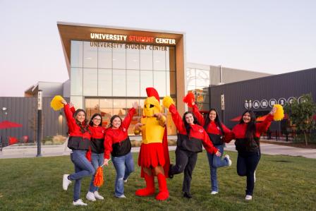 group of students infront of Student Center