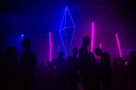 neon icons in a night setting 