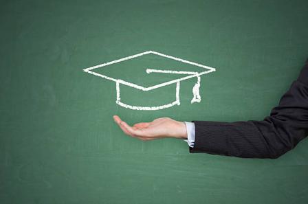 Chalkboard with cap drawing