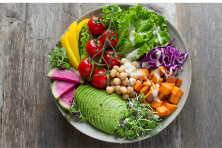 a bowl of vegetable salad