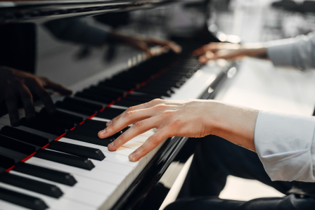 a person playing the piano