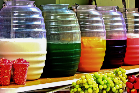 Five agua frescas.