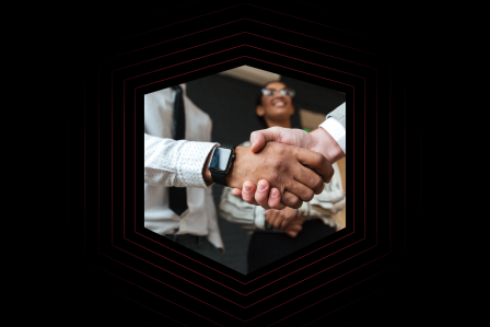 two people shaking hands