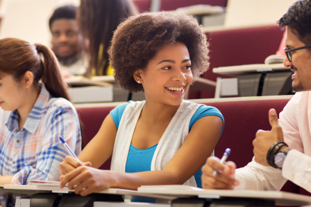 Two students talking