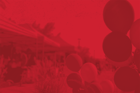 ballon image with red overlay
