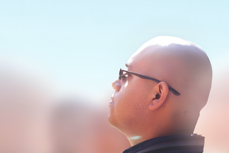 Unseen Documentary Poster: man looking at the sky