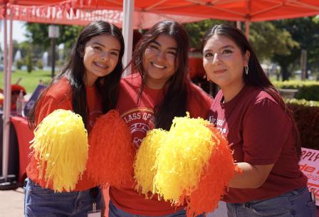 Students wearing red