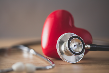 A heart and a stethoscope