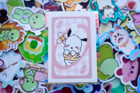 decal with stickers behind