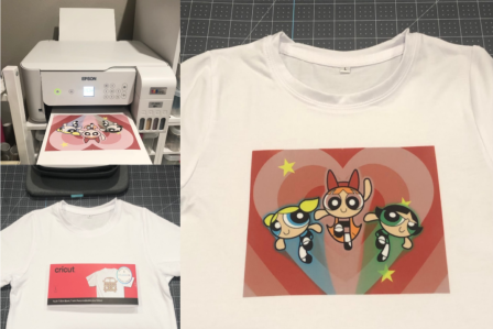 T-shirt being made