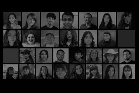 Collage containing 2025 BFA and BA students.