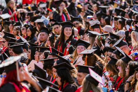 grads at commencement ceremony