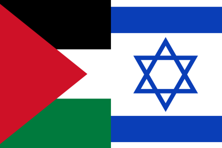 Palestinian and Israeli Flags