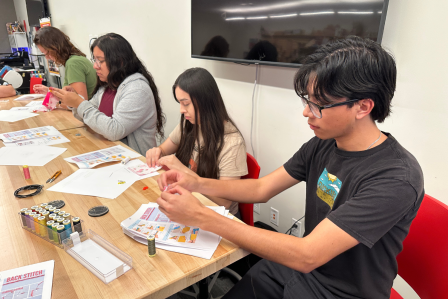 Students sewing at the Fab Lab