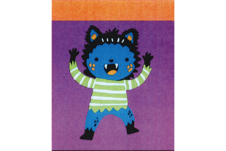 cartoon wolf monster